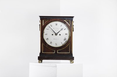 Lot 88 - A Regency fruitwood mantel clock