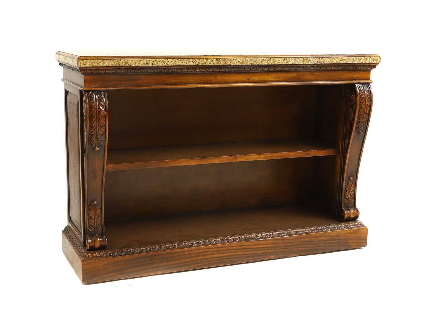 Lot 544 - A George IV style mahogany open bookcase