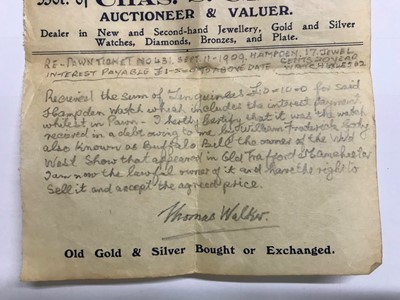 Lot 110 - A Buffalo Bill gold-filled pocket watch