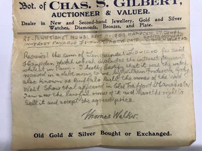 Lot 110 - A Buffalo Bill gold-filled pocket watch
