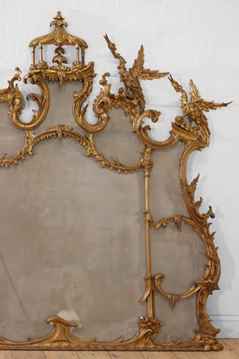 Lot 262 - A George III-style carved giltwood overmantel mirror