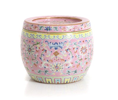 Lot 109 - A Chinese famille rose box and cover