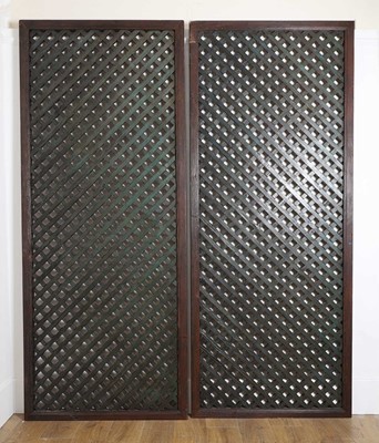 Lot 56 - A pair of Chinese elm panel screens