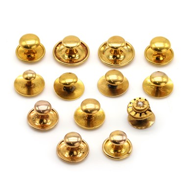 Lot 394 - A group of gold dress studs