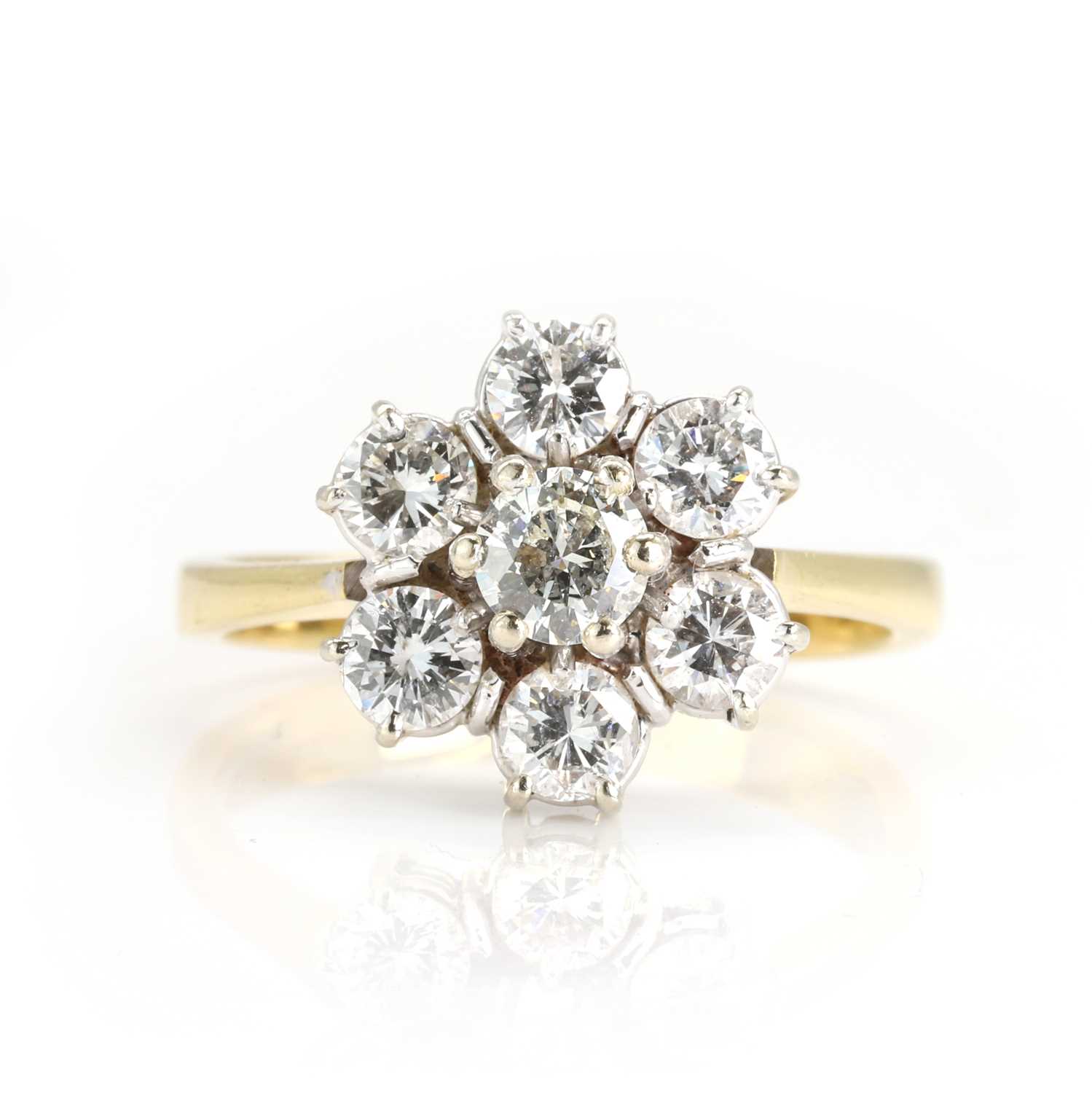 polygon ring | gokstone Images High Quality Grahic Lot 203 - An 18ct yellow and white gold seven stone