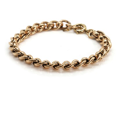 Lot 327 - A 9ct rose gold bracelet