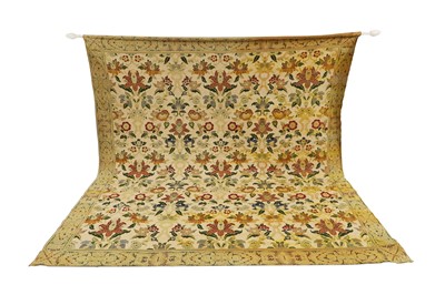 Lot 493 - A crewelwork style wall hanging
