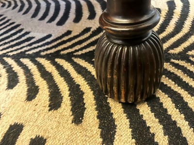 Lot 247 - A stained wood and zebra-skin stool