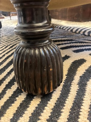 Lot 247 - A stained wood and zebra-skin stool