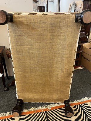 Lot 247 - A stained wood and zebra-skin stool
