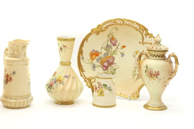 Lot 218 - A collection of Royal Worcester blush ivory porcelain