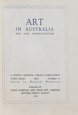 Lot 142 - Art in Australia quarterly magazine