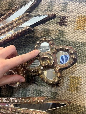 Lot 3 - A giltwood and gesso starburst mirror