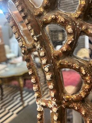 Lot 3 - A giltwood and gesso starburst mirror