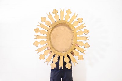 Lot 3 - A giltwood and gesso starburst mirror