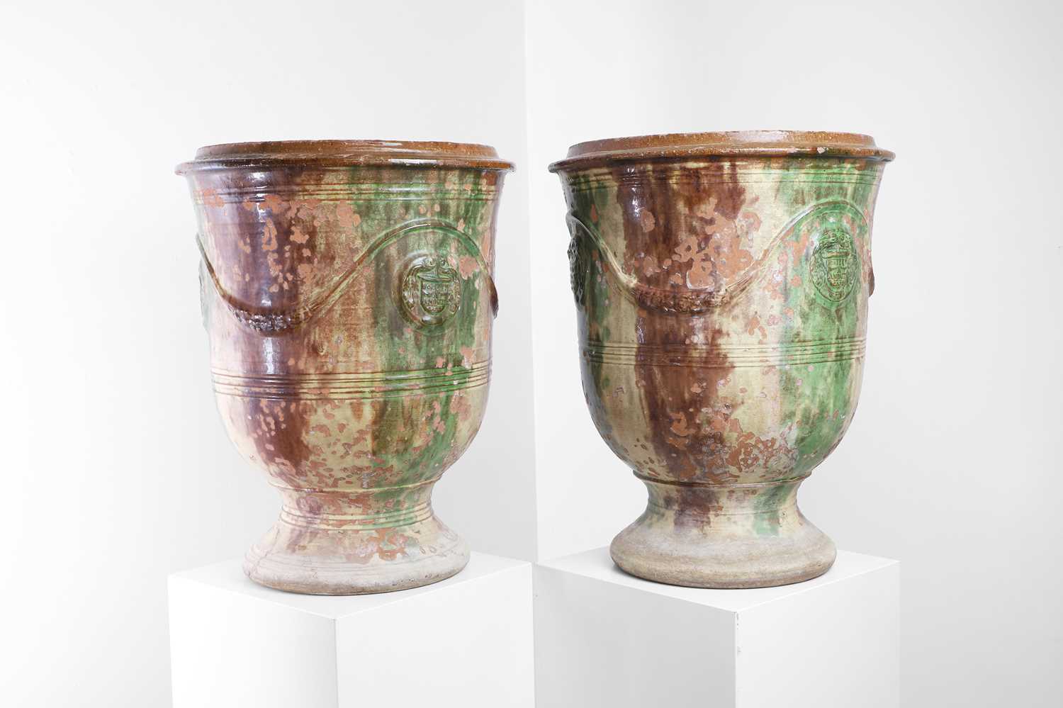 Lot 565 - A pair of large Boisset Anduze terracotta pots