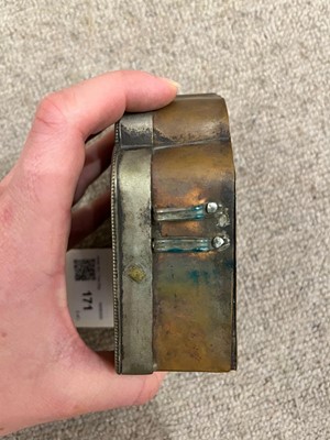 Lot 171 - Two Tibetan copper and white-metal travel shrines