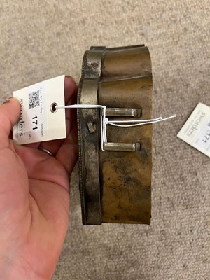 Lot 171 - Two Tibetan copper and white-metal travel shrines