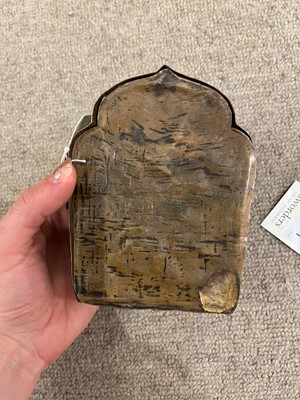 Lot 171 - Two Tibetan copper and white-metal travel shrines