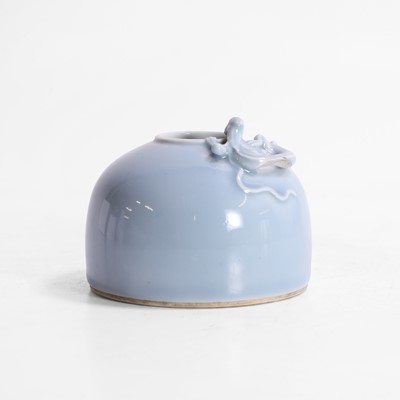 Lot 139 - A Chinese clair-de-lune-glazed beehive water pot