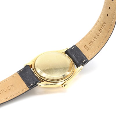 Lot 368 - An 18ct gold Rolex Oyster Perpetual strap watch, c.1957