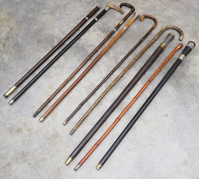 Lot 385 - A collection of sword sticks and canes