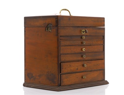 Lot 320 - A Victorian mahogany instrument case or medical cabinet
