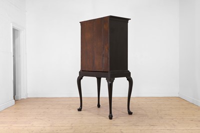 Lot 58 - A baroque ebonised fruitwood, pietra paesina, pietra dura and gilt-bronze-mounted cabinet on stand