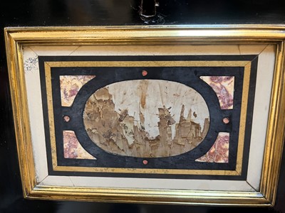 Lot 58 - A baroque ebonised fruitwood, pietra paesina, pietra dura and gilt-bronze-mounted cabinet on stand