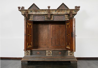 Lot 324 - A large painted cabinet