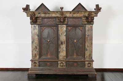 Lot A large painted cabinet