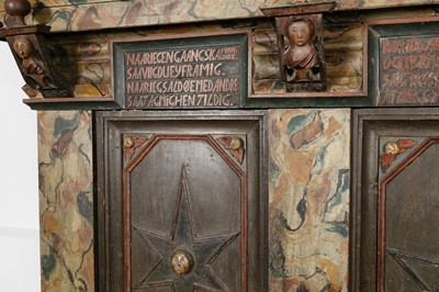 Lot 324 - A large painted cabinet