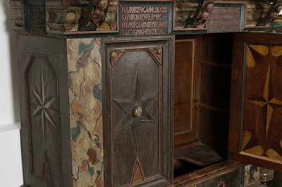 Lot 324 - A large painted cabinet