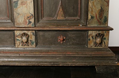 Lot 324 - A large painted cabinet