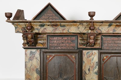 Lot 324 - A large painted cabinet