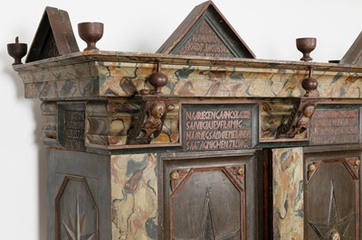 Lot 324 - A large painted cabinet