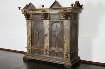 Lot 324 - A large painted cabinet