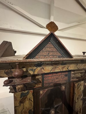 Lot 324 - A large painted cabinet