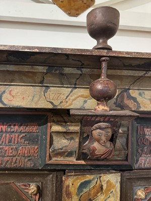 Lot 324 - A large painted cabinet