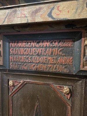 Lot 324 - A large painted cabinet