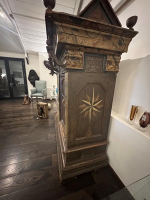 Lot 324 - A large painted cabinet