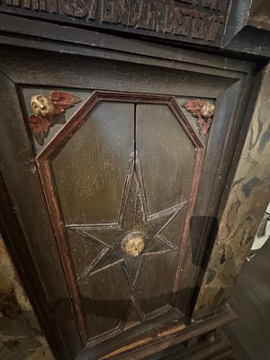 Lot 324 - A large painted cabinet