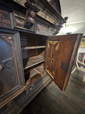 Lot 324 - A large painted cabinet