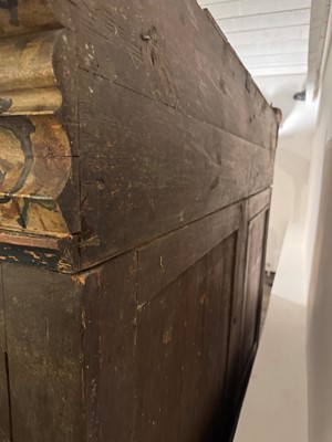 Lot 324 - A large painted cabinet