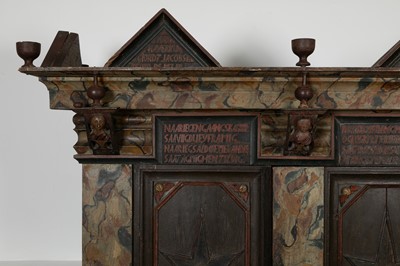 Lot 324 - A large painted cabinet