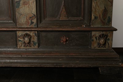 Lot 324 - A large painted cabinet