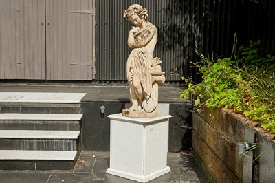 Lot 464 - A terracotta sculpture of a young girl
