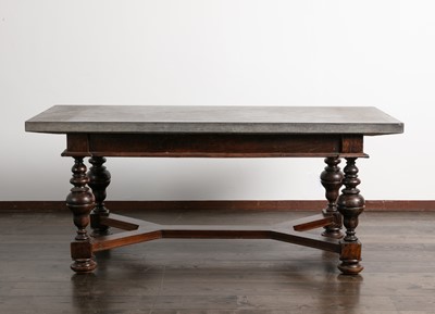 Lot A baroque marble-topped table