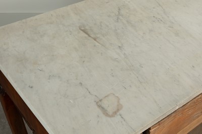 Lot 84 - A pair of walnut console tables