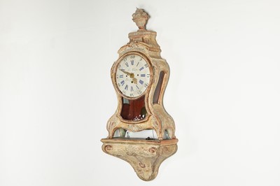 Lot 211 - A rococo cartel clock with bracket